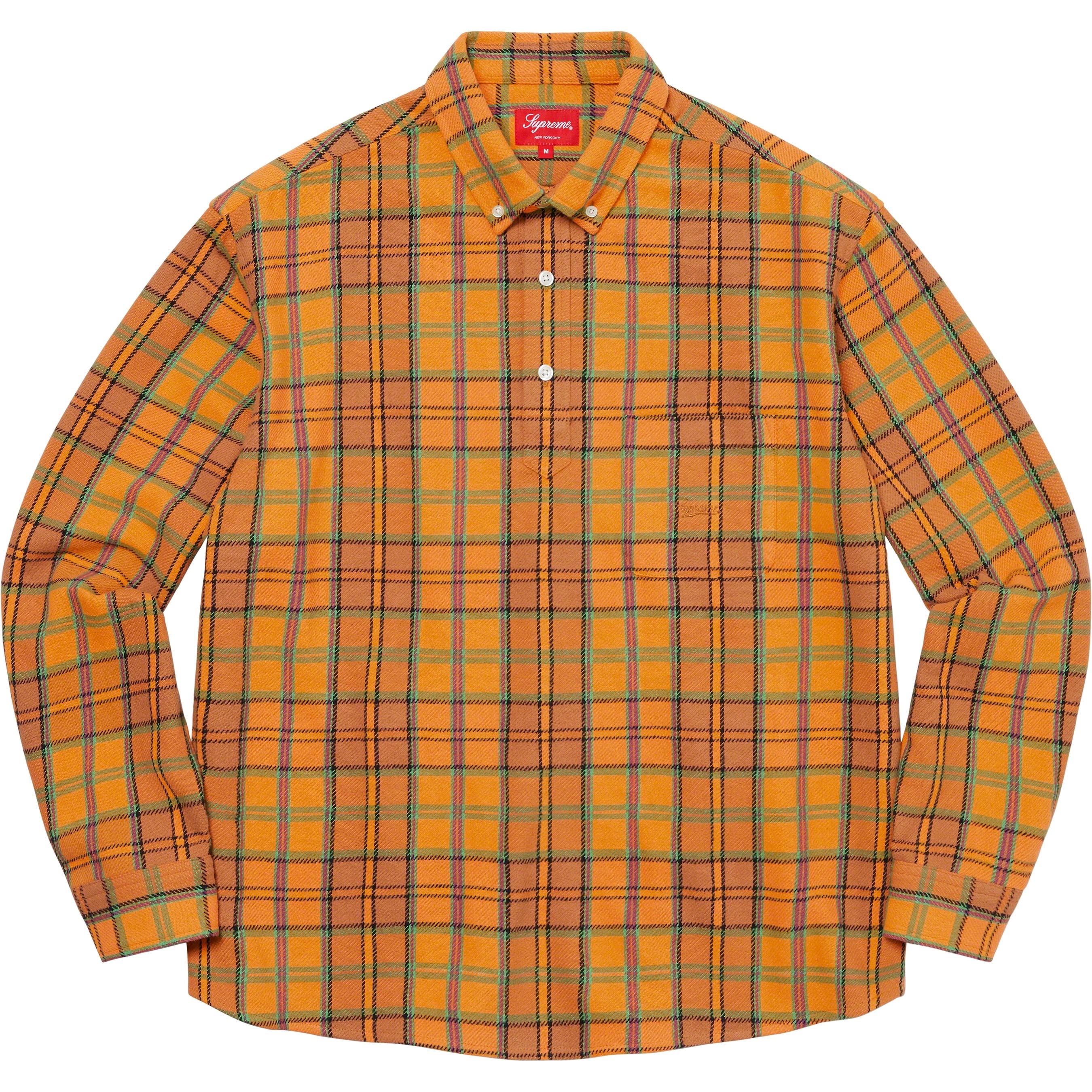 Pullover Plaid Flannel Shirt view 7